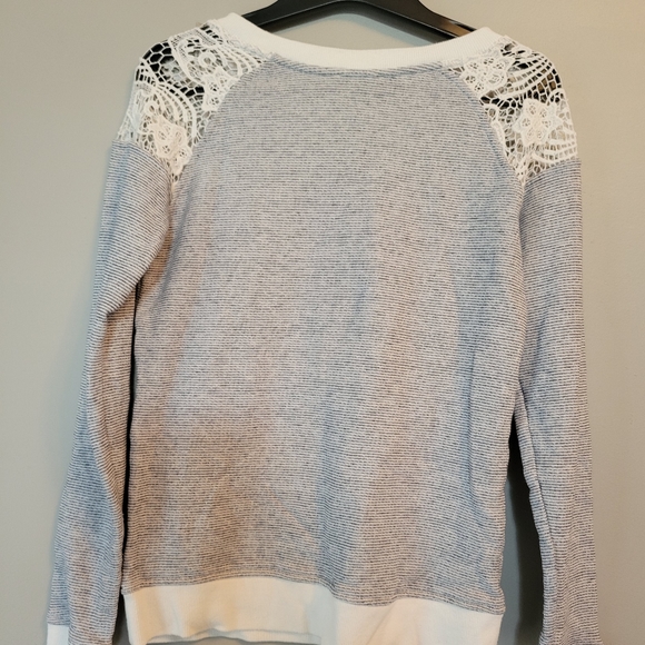 Soft Lace Shoulder Sweater. - Picture 2 of 4